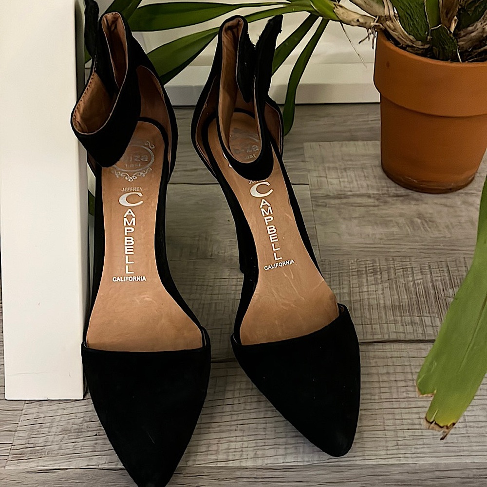 Jeffrey Campbell Heel - Ibiza Black Handmade Size 6  Velcro Closure